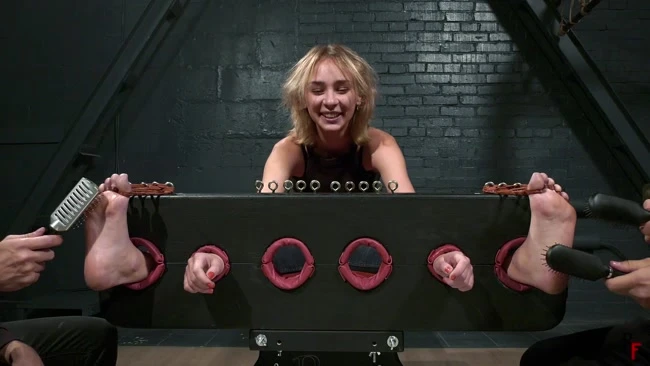 Intense feet tickling in four hands for Gaya in stocks with Russian Fetish HD [Rare Foot, New Foot] (2023 | Mp4)