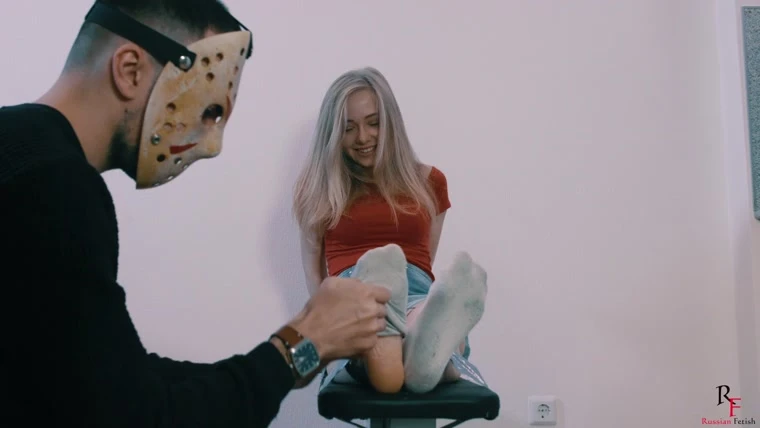 Light feet tickling of blonde Olesya with Russian Fetish HD [Cock Feet, Cum Legs] (2023 | Mp4)